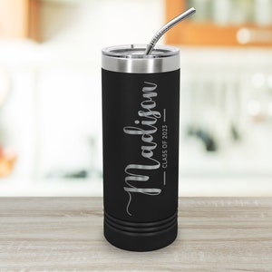 Class of 2023 Graduation Gift Insulated Stainless Steel Tumbler With Straw, 22 oz. Custom Engraved Name New Job, Office, Teacher image 6