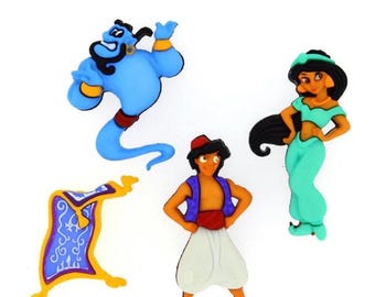 Disney* Aladdin, Vístelo, Juego de botones de vástago para manualidades de Jesse James
