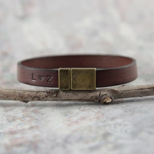 Personalized leather bracelet for men, man bracelet, custom mens leather bracelet, strong bracelet, valentines day gift for him