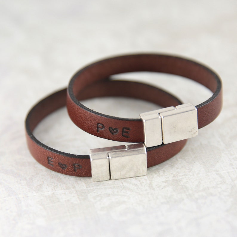 Matching couple bracelets, engagement gifts for couple, long distance boyfriend gift, anniversary gifts, personalized bracelets for couple image 6