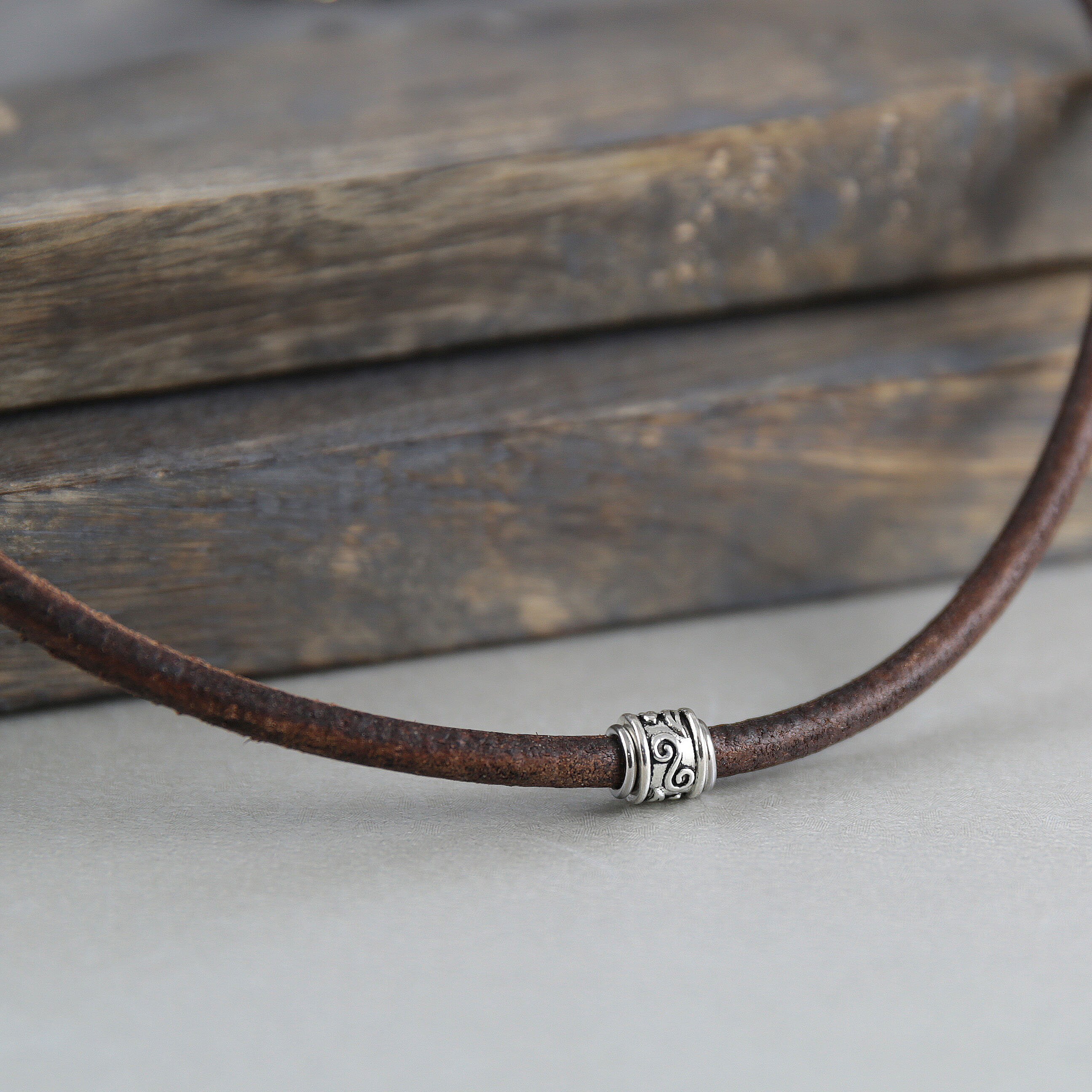 Leather Necklace for Men Surfer Necklace Mens Necklace Etsy