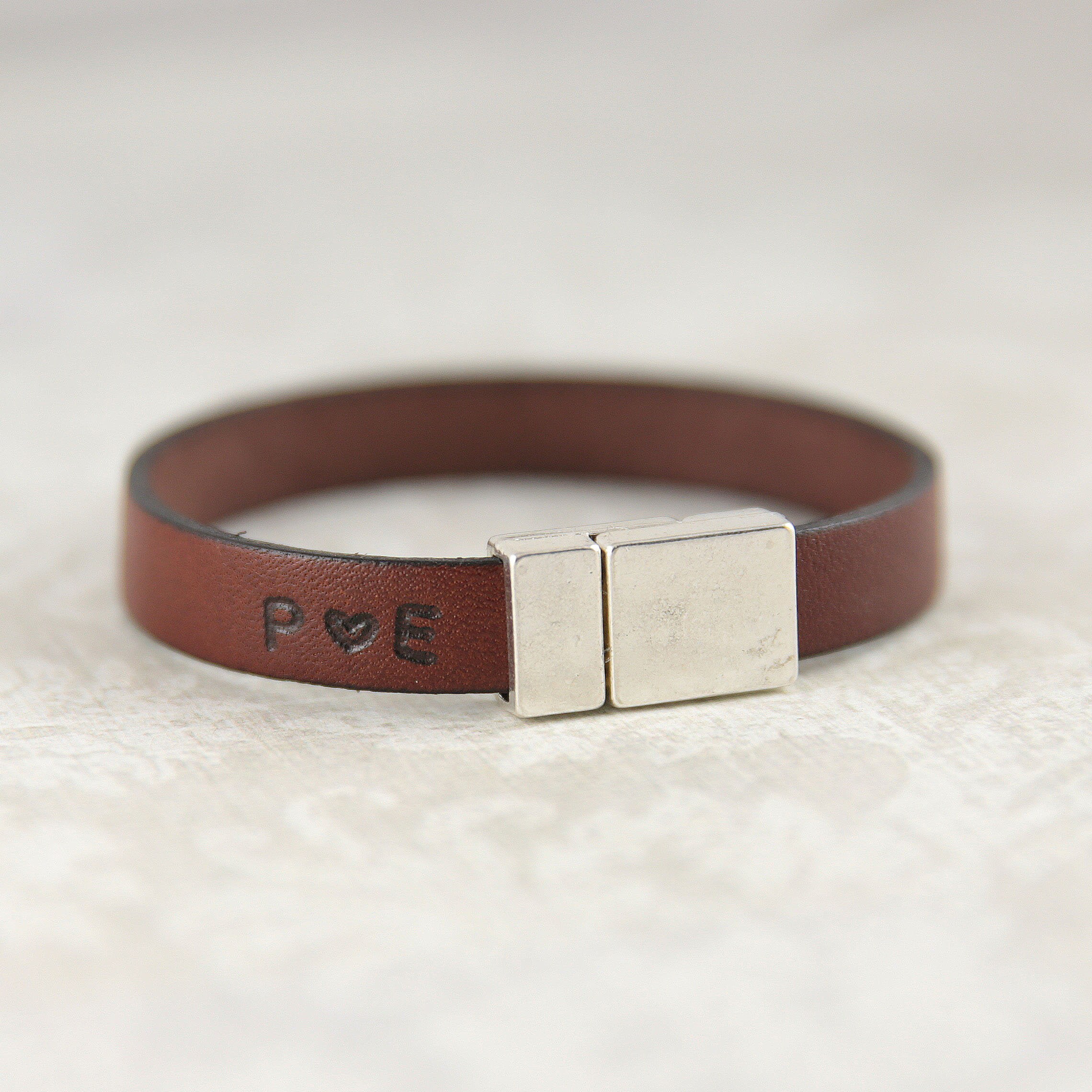 Personalized Leather Bracelet for Men Mens Custom Bracelet Etsy Australia