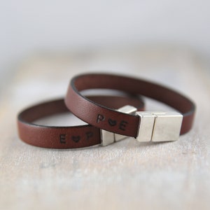 Passende Armbänder für Paare, Verlobungsgeschenke für Paare, Langstrecken-Freundgeschenk, Jahrestagsgeschenke, personalisierte Armbänder für Paare