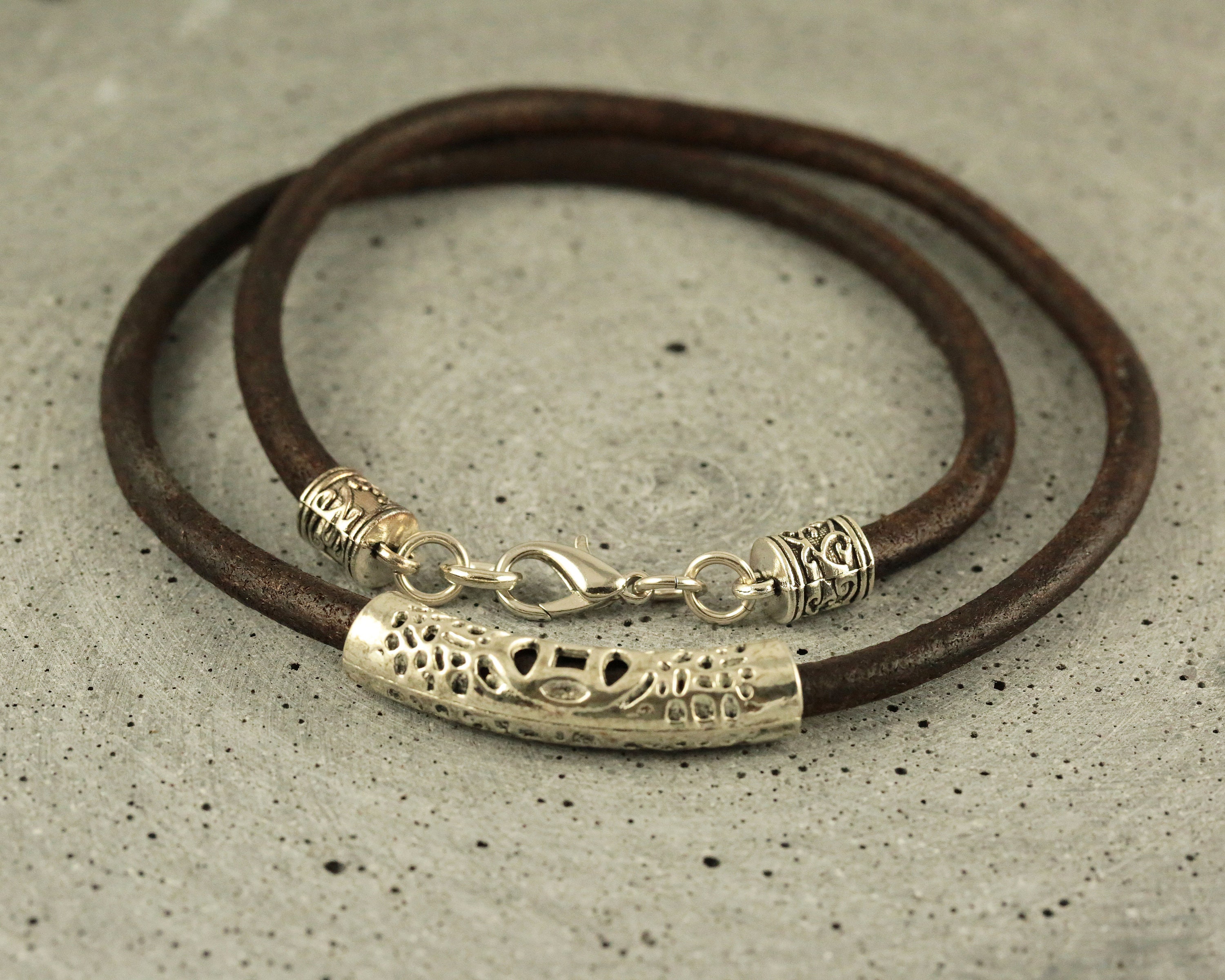 Men Leather Necklace Mens Necklace Surfers Necklace Mens Etsy