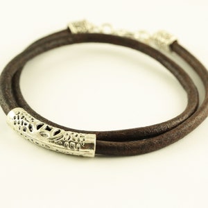 Männer Leder Kette, Herren Kette, Surfer Kette, Herren Schmuck, Geschenk für Männer, Herren Geschenk, braune Leder Kette, Choker Halskette