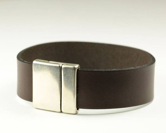 Bracelets for Men Brown Mens Leather Bracelet Leather Cuff | Etsy