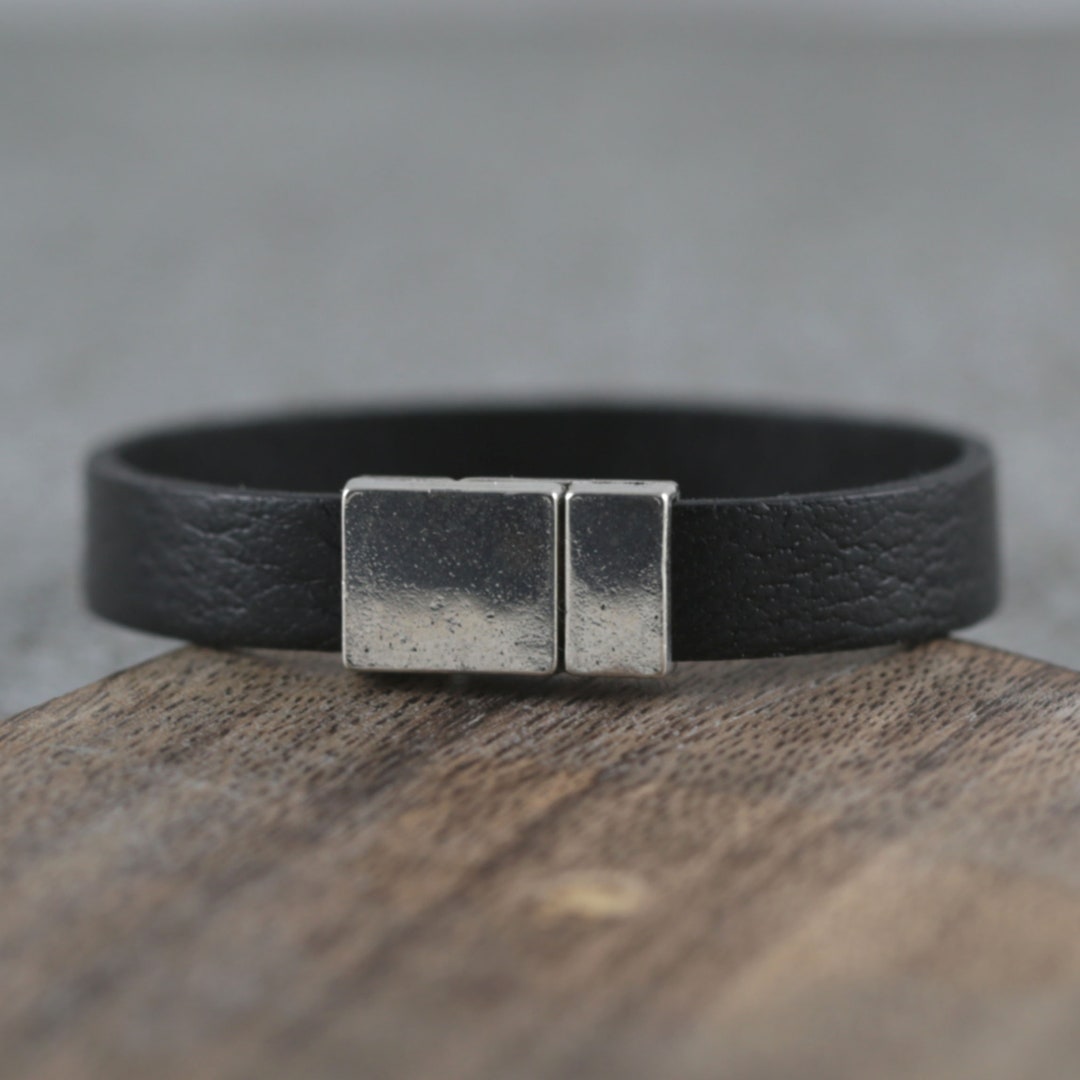 Custom Mens Bracelet. Black Unisex Bracelet. Etsy