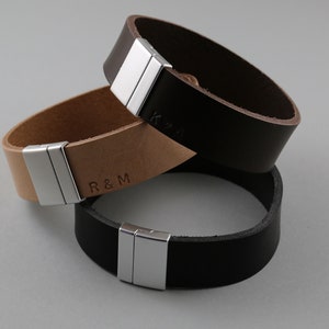 Bracelet en cuir personnalisé pour homme, cadeau initial pour homme, bracelet personnalisé, bracelet gravé, cadeau d'anniversaire pour lui, cadeau pour fils image 4