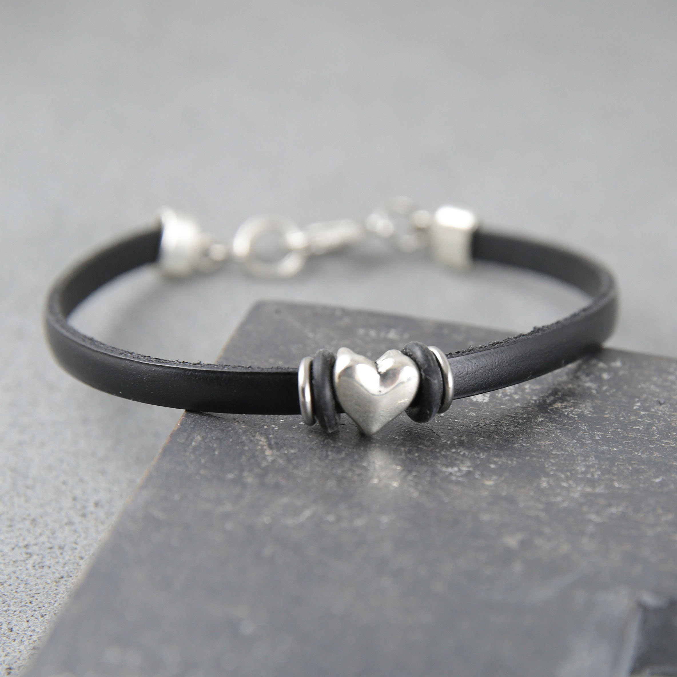 Valentines day gift for her leather bracelets for women Etsy