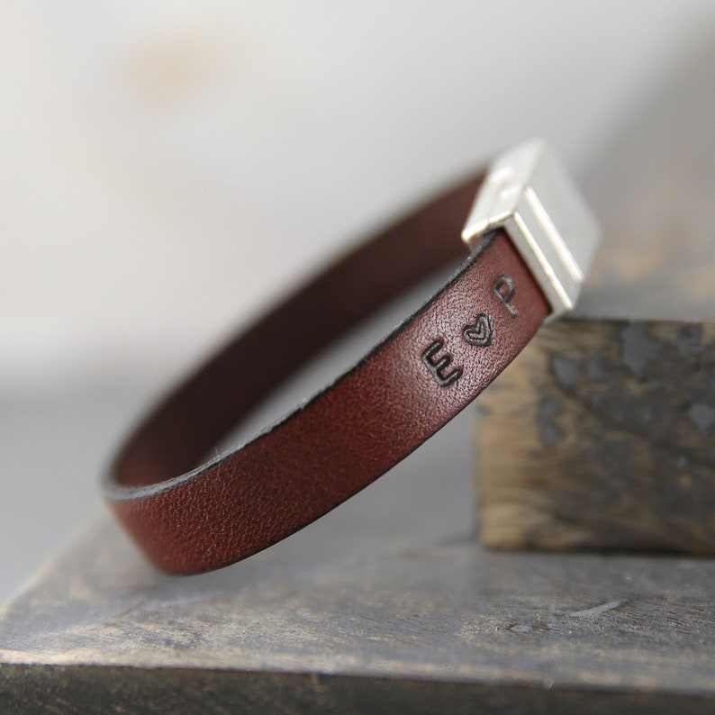 mens custom bracelet strong bracelet custom mens leather bracelet Personalized leather bracelet for men engraved bracelet
