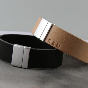 Bracelet en cuir personnalisé pour homme, cadeau initial pour homme, bracelet personnalisé, bracelet gravé, cadeau d'anniversaire pour lui, cadeau pour fils image 6