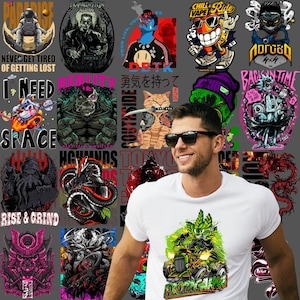 300 High Quality Digital Designs, Cool, Premium PNG Bundle 8, for Sublimation, Cricut, T-shirt, Stickers, Mugs, etc. Instant Download