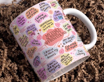My Daily Sobriety Affirmation Mug Wrap Around Digital Mug Designs, Sublimation PNG, Sobriety Mug, 11oz & 15oz, Sober, Solemn Mug