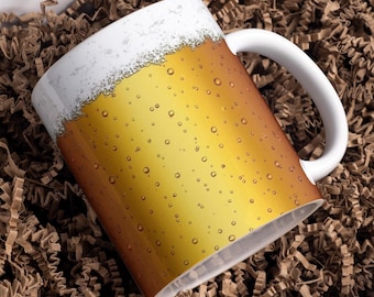Beer Mug Wrap Around Digital Mug Designs, Sublimation PNG, 11oz & 15oz, Beer Soda, Spirit of the Beer, Soda Spirit Mug