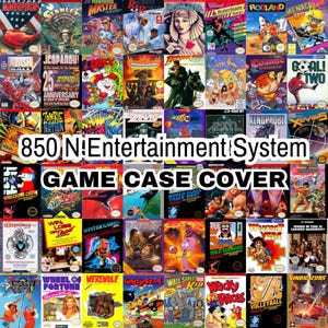 850 N エンターテイメント システム ゲーム フロント ケース カバー、デジタル クリップアート、PNG、アート プロジェクト、壁飾り、ステッカー、装飾、ゲーム