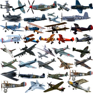 200 Elementos Gráficos de Aeronaves, Premium, Alta Qualidade, PNG Transparente, Para Sublimação, Camisetas, Adesivos, Downloads Instantâneos