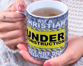 I Am a Christian Mug Wrap Around Digital Mug Designs, 11oz & 15oz, Sublimation PNG, Bible Quotes, Religious Christian Mug