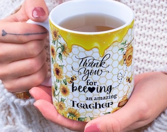 Vielen Dank, dass Sie eine erstaunliche Lehrer-Tasse sind wickeln Sie um digitale Tassen-Designs, Sublimation PNG, 11 Unzen 15 Unzen, erstaunliche Lehrer, Lehrer-Lebensbecher