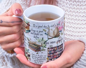 One More Chapter, Bookaholic Mug Wrap Around Digital Mug Designs, Sublimation PNG, 11oz & 15oz, Book Lover, Book Worm, Book Reader Cup