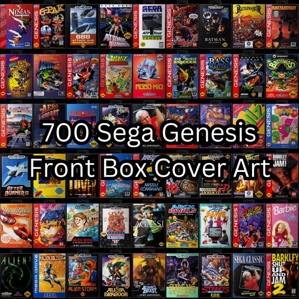 700 Sega Genesis Front Box Game Covers, Digital Clipart, Box Covers, Classic Sega Games, Instant Download