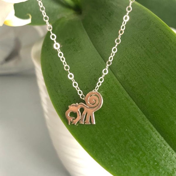 Monkey - Silver necklace with a monkey shaped pendant