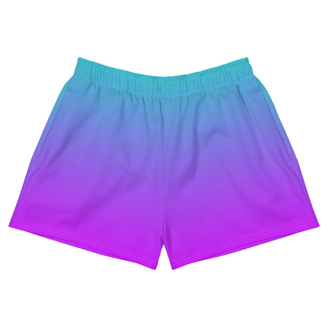 Purple Ombre Gradient Athletic Shorts With Pockets Vaporwave | Etsy