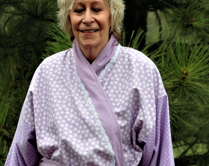 Featured listing image: Cozy flannel robe with plenty of wrap  pre washed  for srinkage and softness
