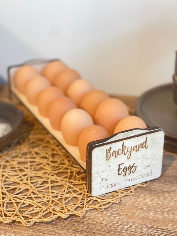 18 Stackable Egg Holder - Egg Storage - Farmhouse Egg Rack - Fresh