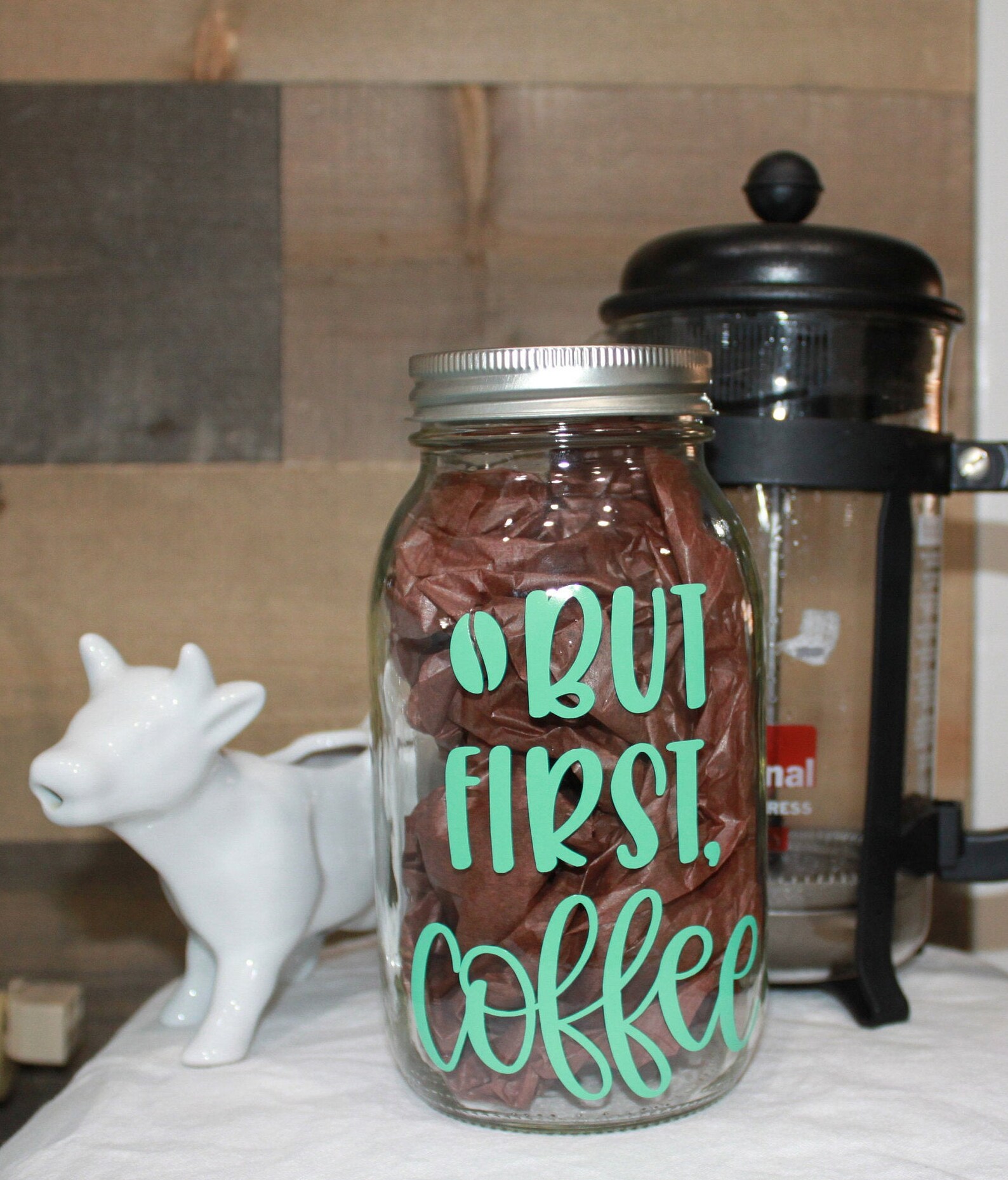 But First, Coffee Coffee Storage Mason Jar Etsy