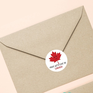 Made with Love in Canada Sticker Sheets, Made in Canada Sticker, Aufkleber, Verpackungsaufkleber, Small Business Stickers, Sticker Sheet