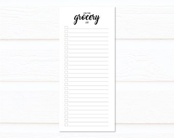 White Grocery Shopping List Notepad, Grocery List, Grocery Shopping List, Shopping List Notepad, Checklist, Deskpad, Shopping, Gift for Home