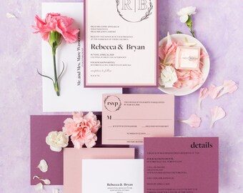 Pink and Purple Invite