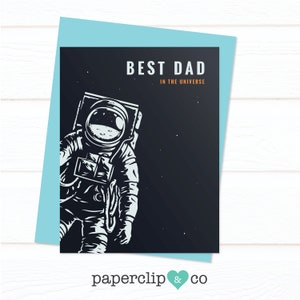 Meilleure carte de vœux de papa de l’univers pour la fête des pères, carte de fête des pères, carte de vœux, cadeau pour papa, fête des pères de l’enfant, espace extra-atmosphérique