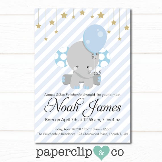 baby arrival invitation