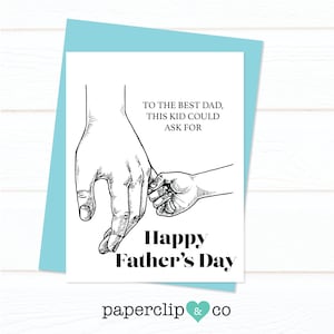 Padre e hijo tomados de la mano Tarjeta de felicitación para el Día del Padre, Tarjeta del Día del Padre, Tarjeta de felicitación, Regalo para papá, Día del Padre del Niño, Unisex