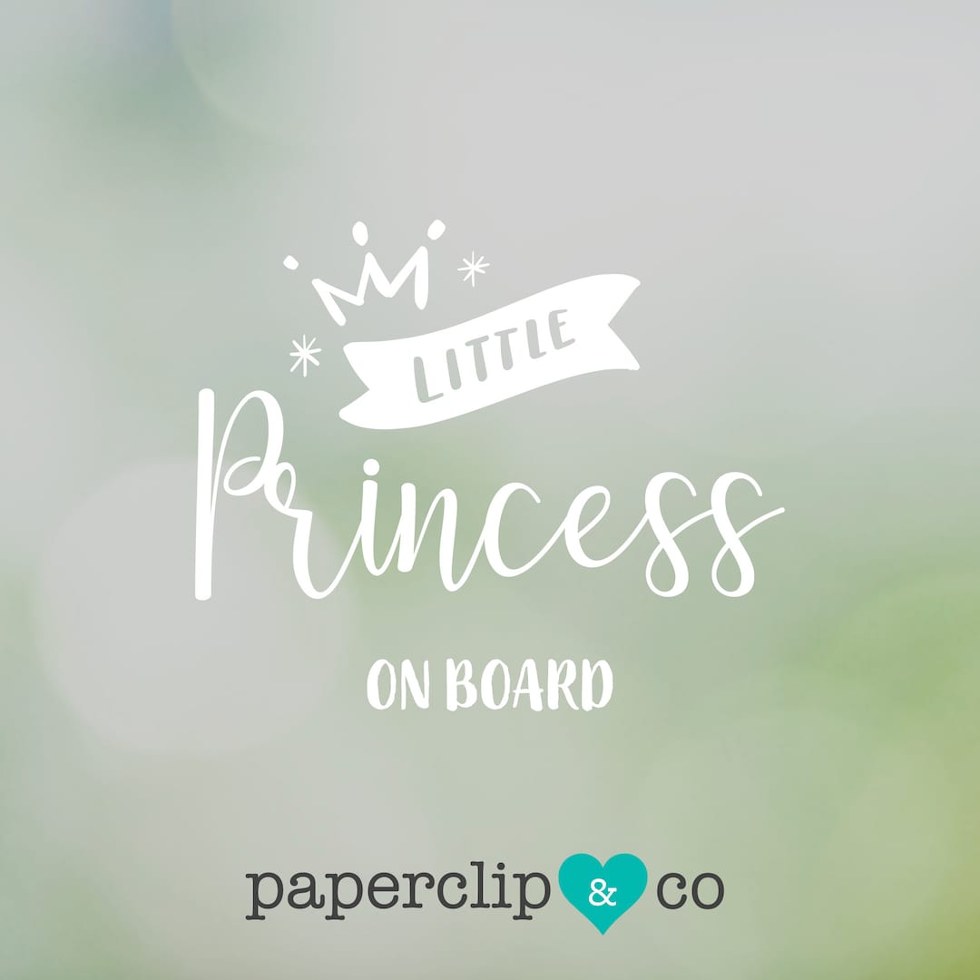 Little Princess On Board - Baby In Car Sticker Designed By Flore