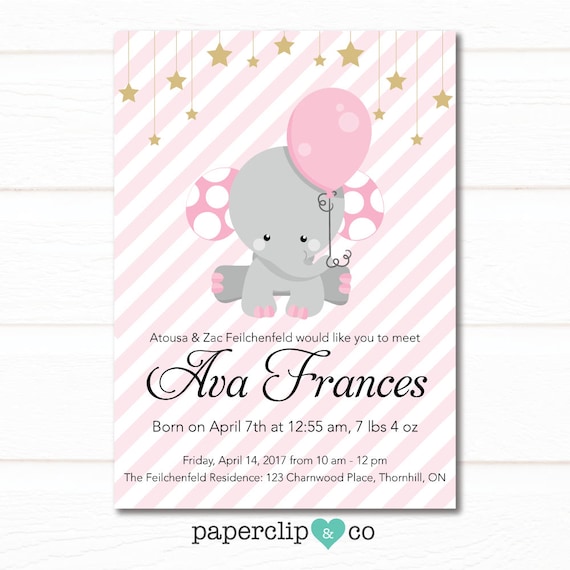 baby arrival invitation