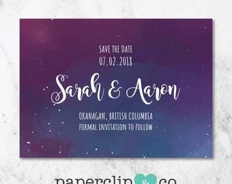 Starry Night Save The Date, Save The Date Invitation, Starry Night Invitation, Starry Night Wedding, Stars Invitation, Wedding Invitation