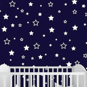 Stars on Navy Wall Nursery Decals, Nursery Decor, Wall Stickers, Wall Decals, Vinyl Decals, Decals for Room, Baby Room Decals, Mini Decals