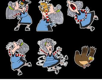 There Was an Old Lady Who Swallowed A Bat Felt Story Set