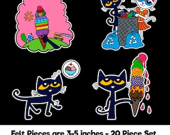 Pete the Cat Screams for Ice Cream Felt Story Set