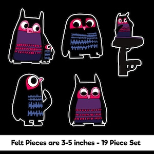 Little Lost Owl Felt Story Set for Felt Boards and Flannel Boards