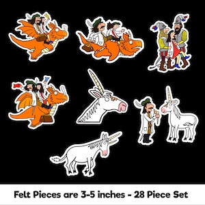 Zog and the Flying Doctors Felt Story Set for Felt Boards and Flannel Boards