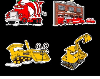 Construction Site on Christmas Night Felt Story Set
