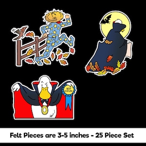 Click Clack Boo Felt Story Set for Felt Boards and Flannel Boards