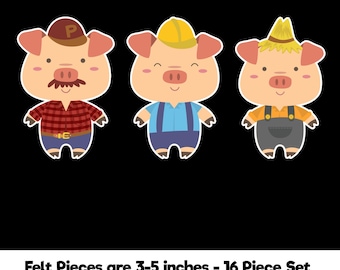Three Little Pigs Felt Story Set