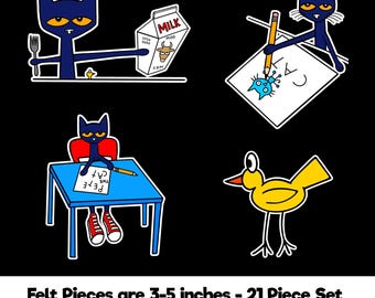 Pete the Cat Rocking in My School Shoes Felt Story Set