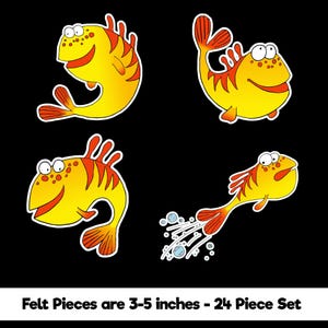 Fidgety Fish Felt Story Set for Felt Boards and Flannel Boards