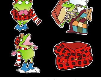 froggy gets dressed Dressed, Dress up Set, 13 Piece Digital Clip Art Set, Winter Clothes, Children's Story Graphics, Personal Use his mother is there to call him back and remind him of everything he needs to get dressed Froggy Gets Dressed (The Froggy