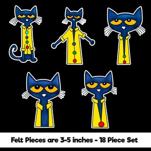 Pete the Cat and His Four Groovy Buttons Felt Story Set for Felt Boards and Flannel Boards